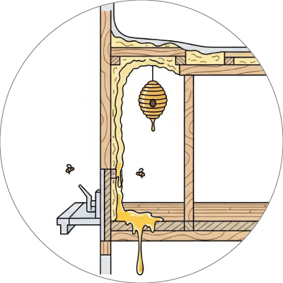 蜂蜜が溶けるアイコン