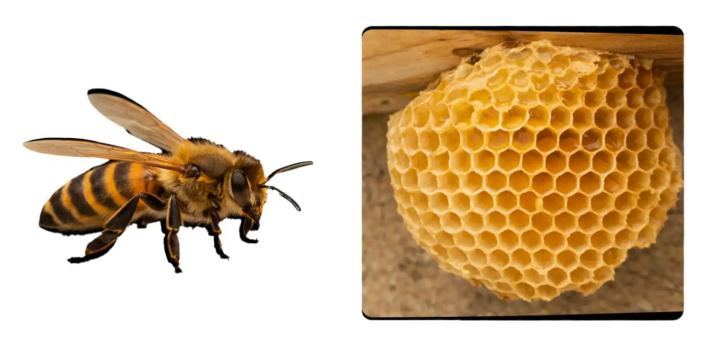 ミツバチと巣